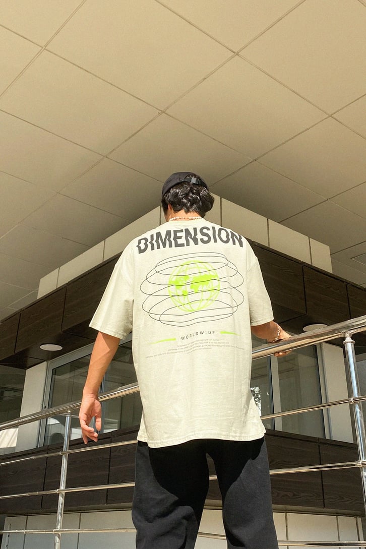 Dimension Sırt Baskılı Oversize Tshirt
