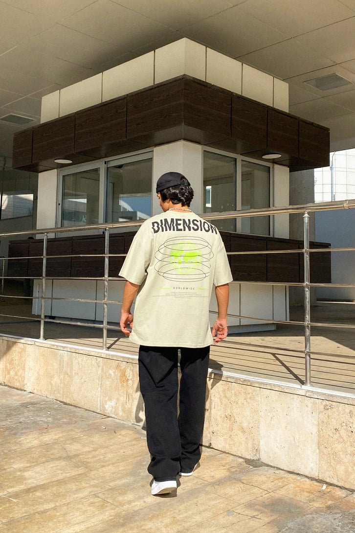 Dimension Sırt Baskılı Oversize Tshirt