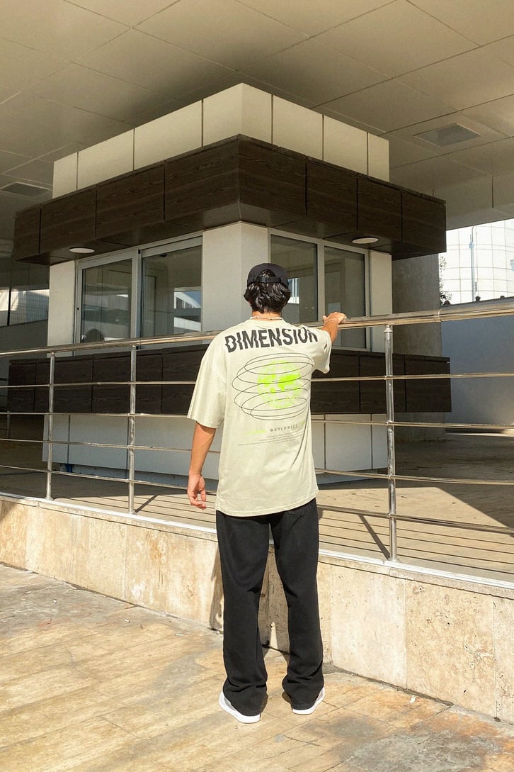 Dimension Sırt Baskılı Oversize Tshirt