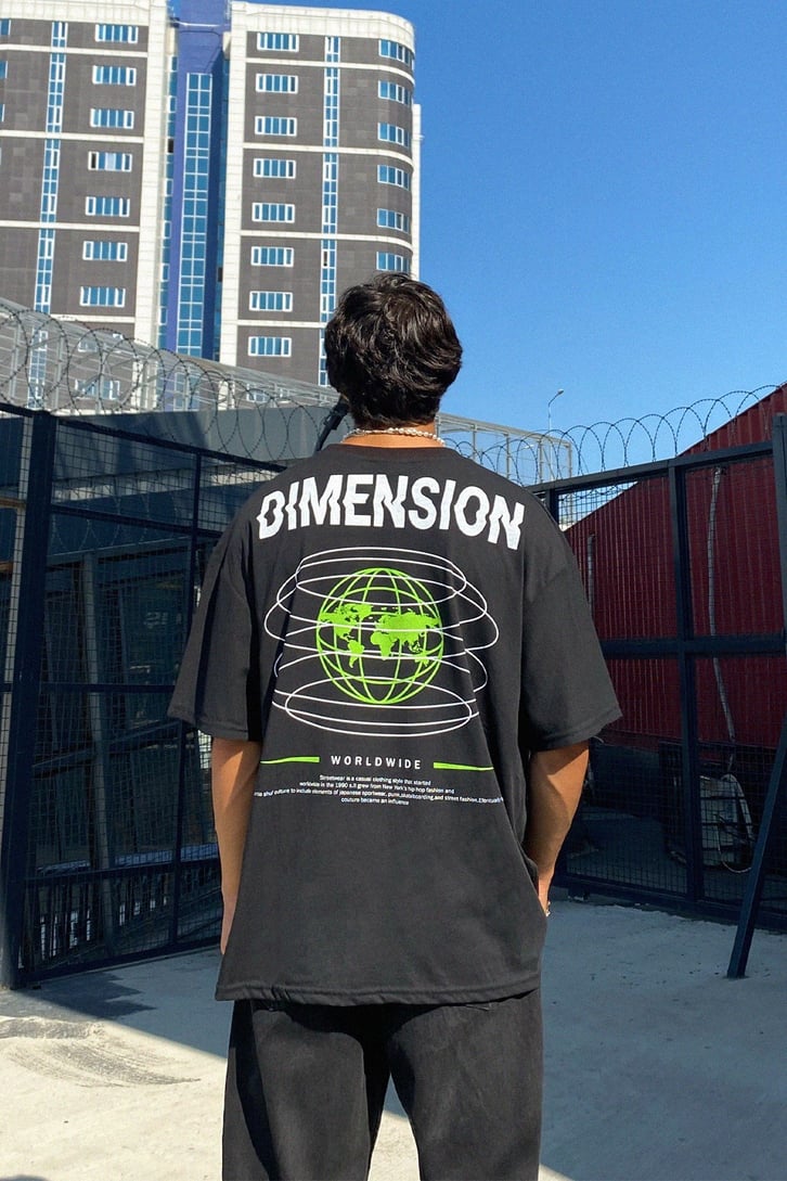Dimension Sırt Baskılı Oversize Tshirt