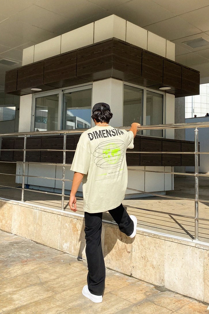 Dimension Sırt Baskılı Oversize Tshirt