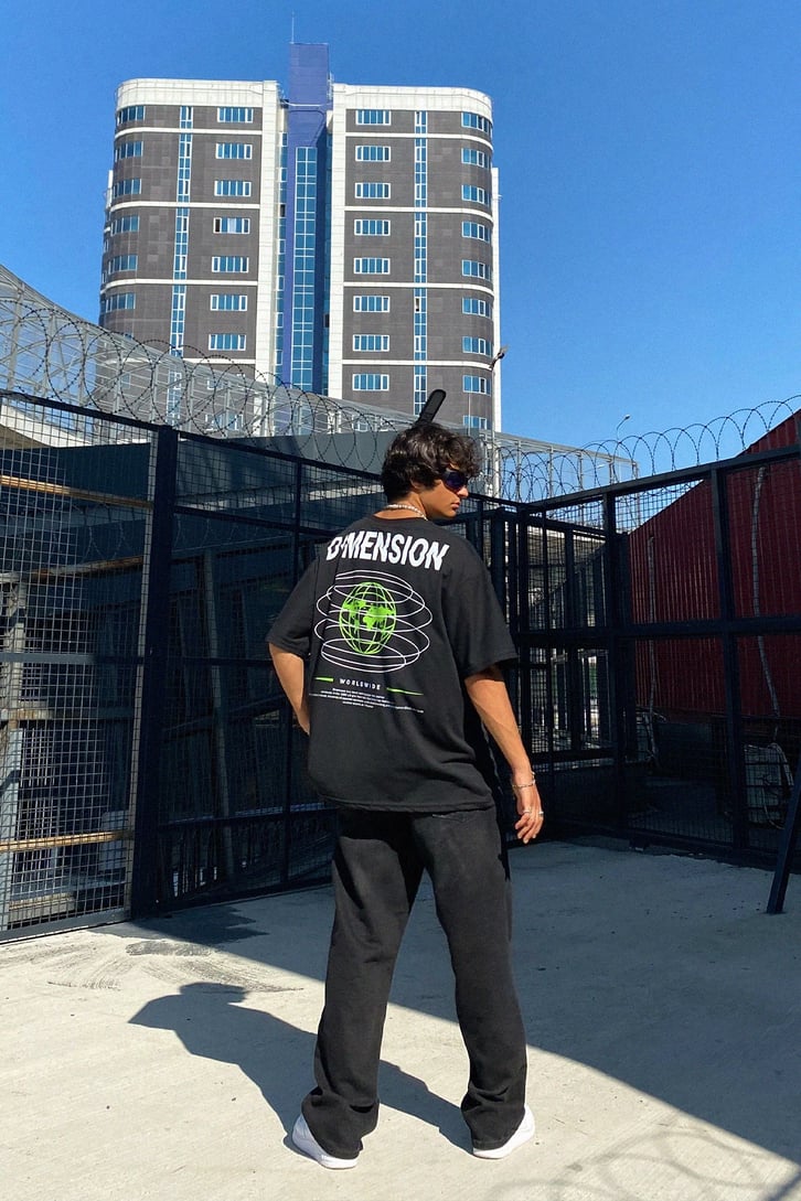 Dimension Sırt Baskılı Oversize Tshirt