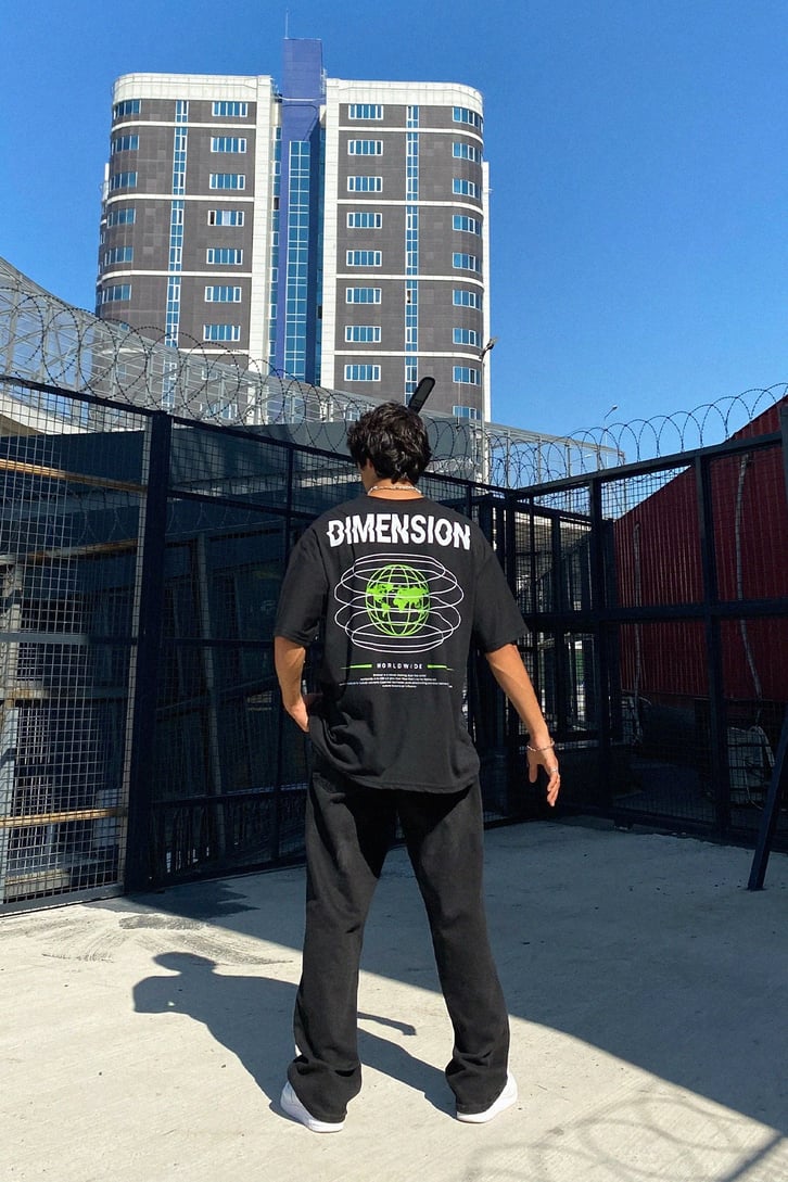 Dimension Sırt Baskılı Oversize Tshirt