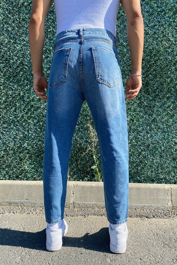 Disteressed Mavi Mom Fit Jean