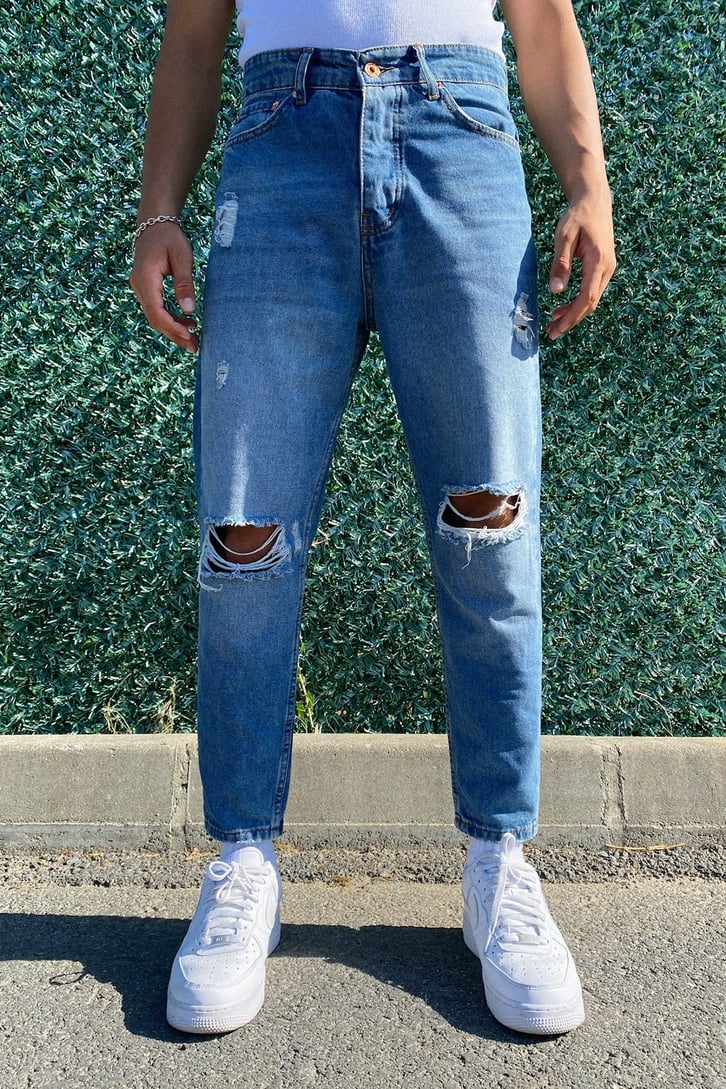 Disteressed Mavi Mom Fit Jean