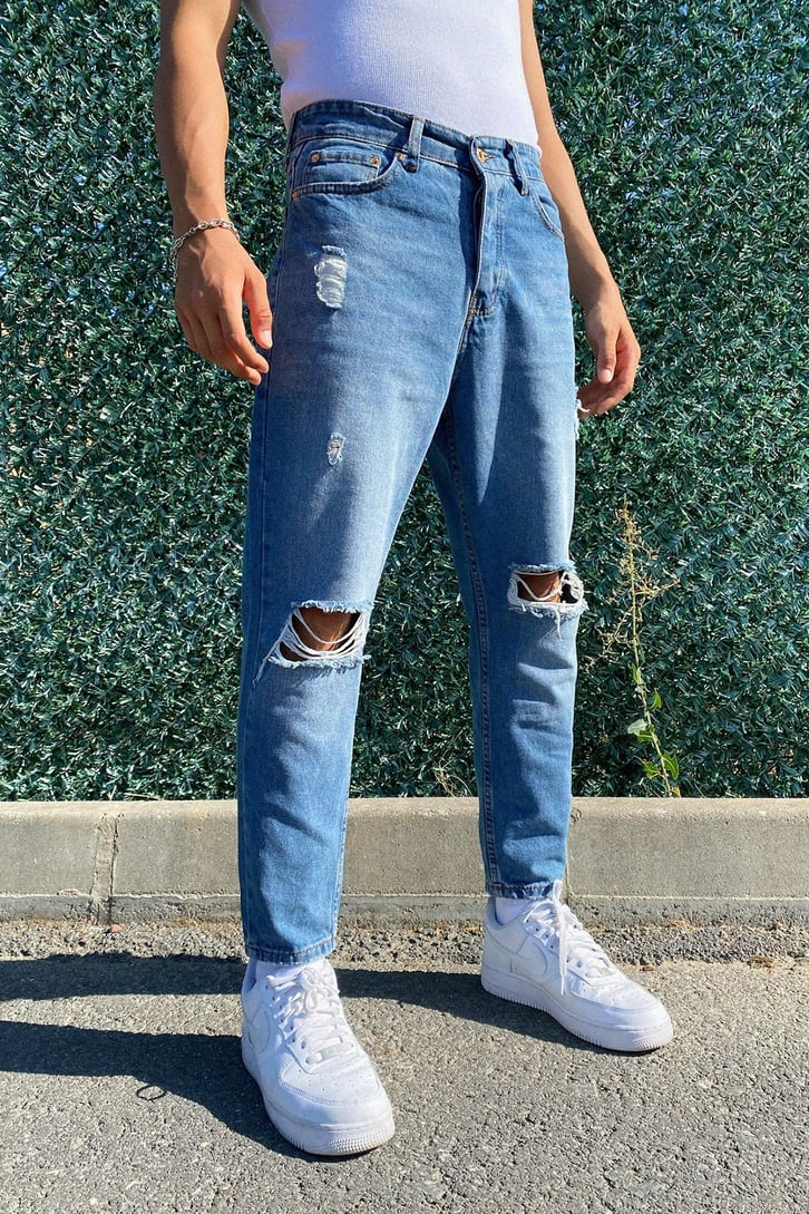 Disteressed Mavi Mom Fit Jean