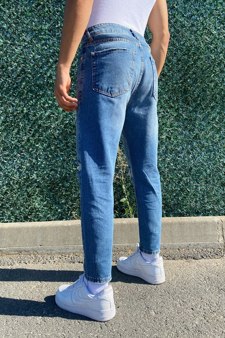 Disteressed Mavi Mom Fit Jean