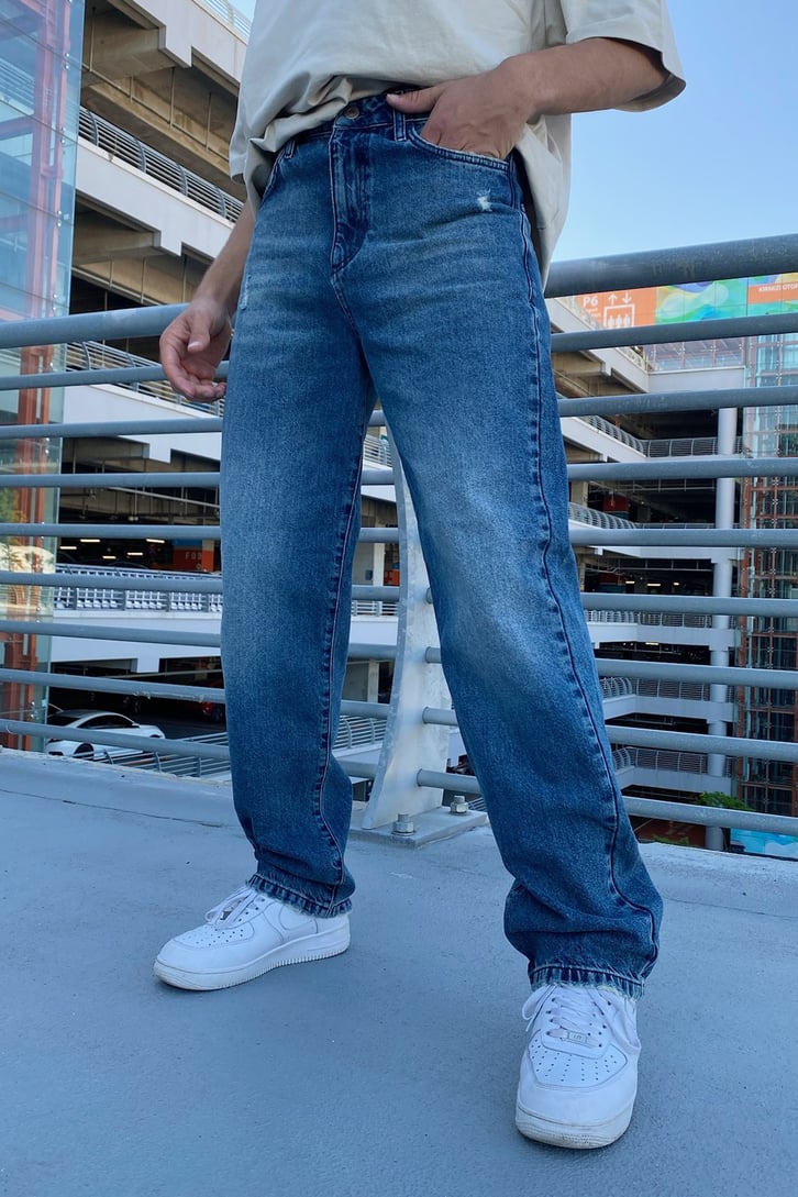 Distereted Mavi Regular Fit Jean