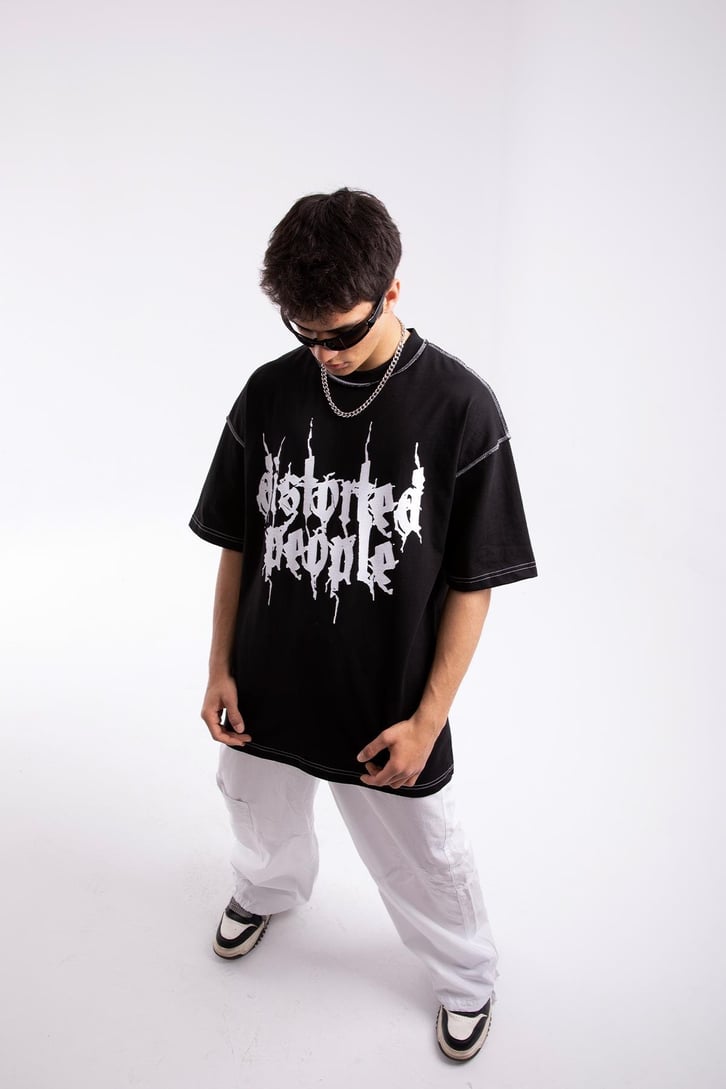 Distorted People Baskılı Tshirt