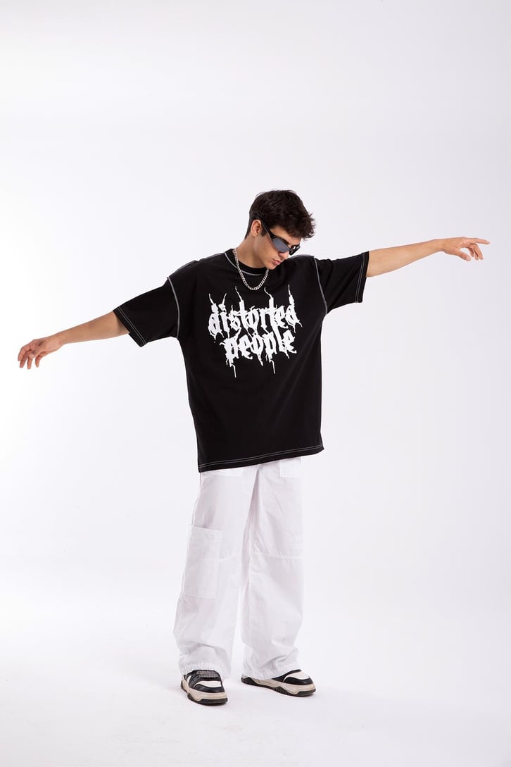 Distorted People Baskılı Tshirt