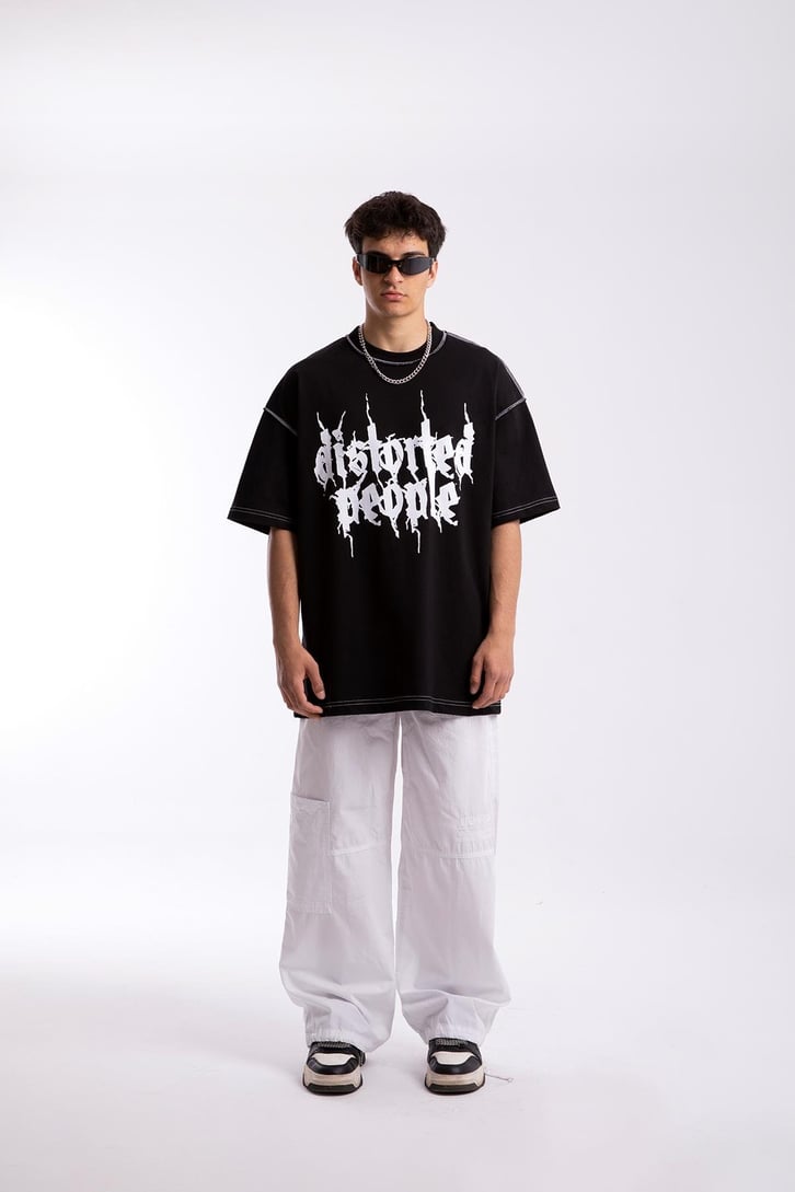 Distorted People Baskılı Tshirt
