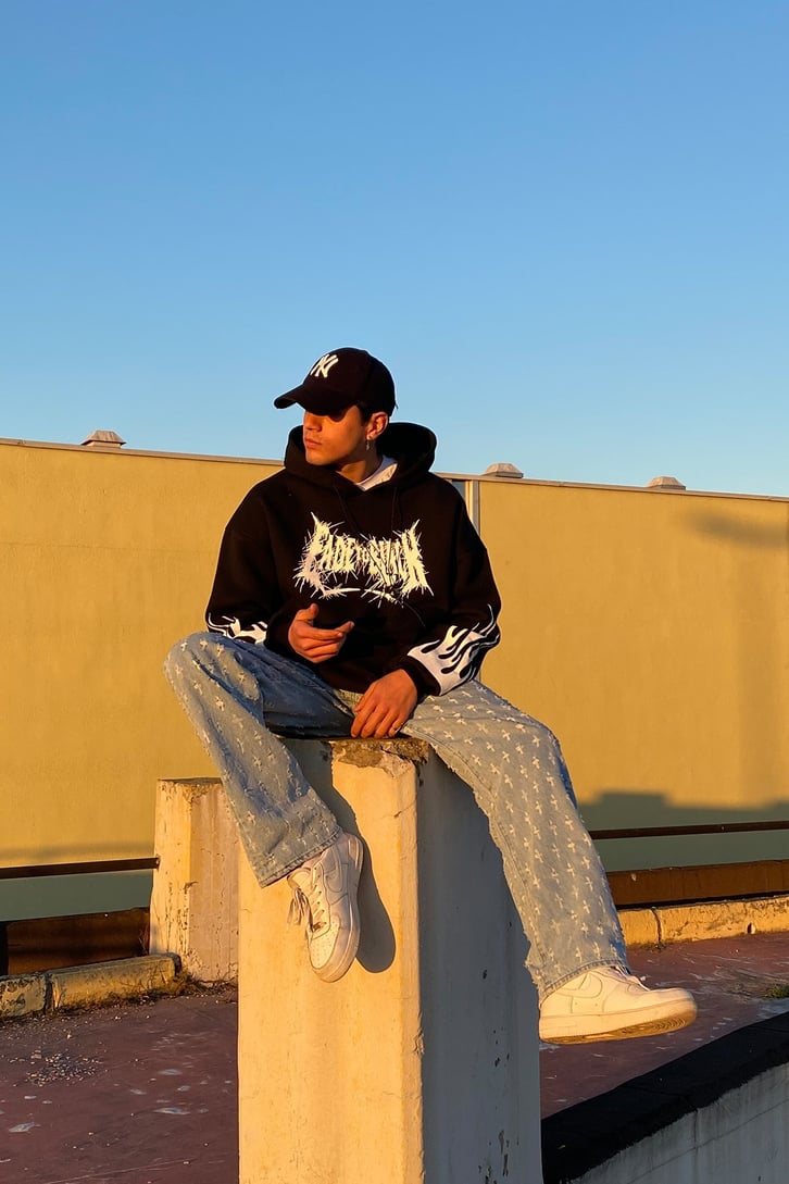 Distressed Desenli Urban Culture Baggy Jean