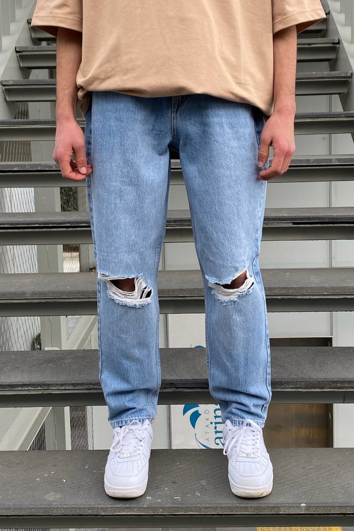 Distressed Detay Carrot Fit Jean