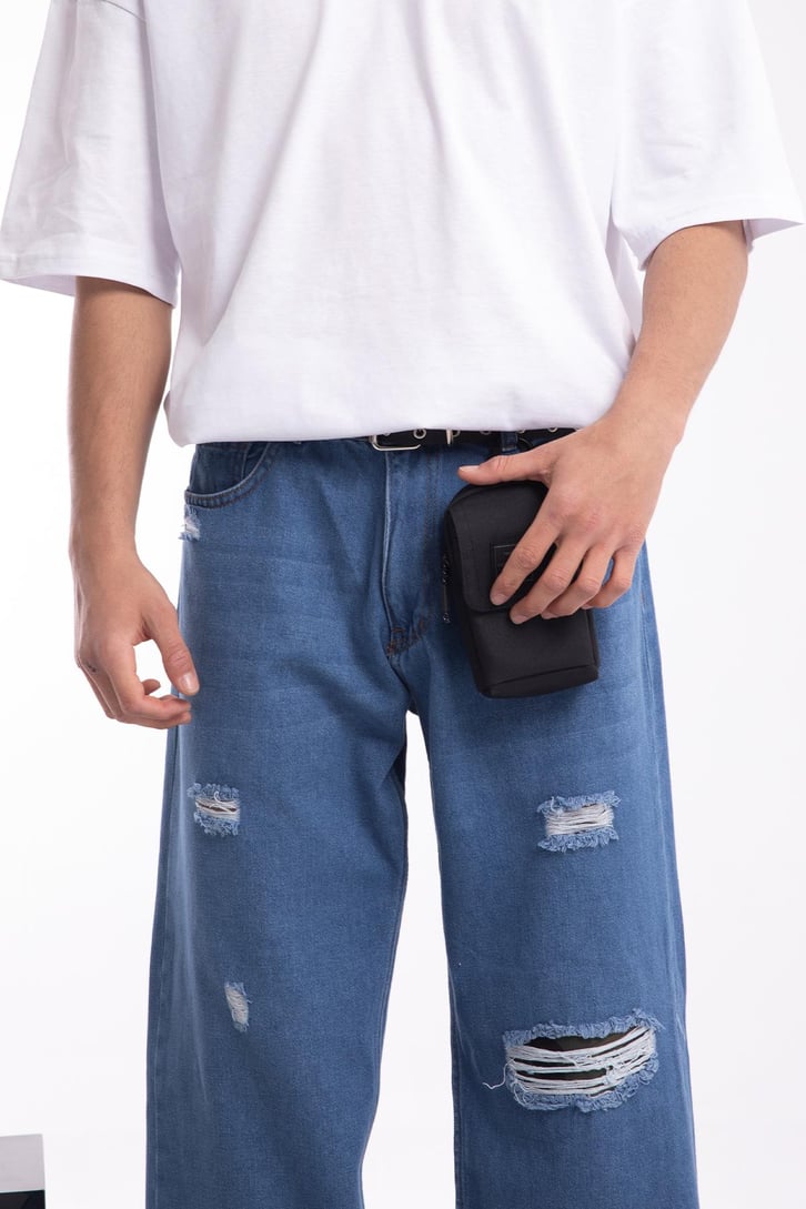 Distressed Mavi Baggy Jean
