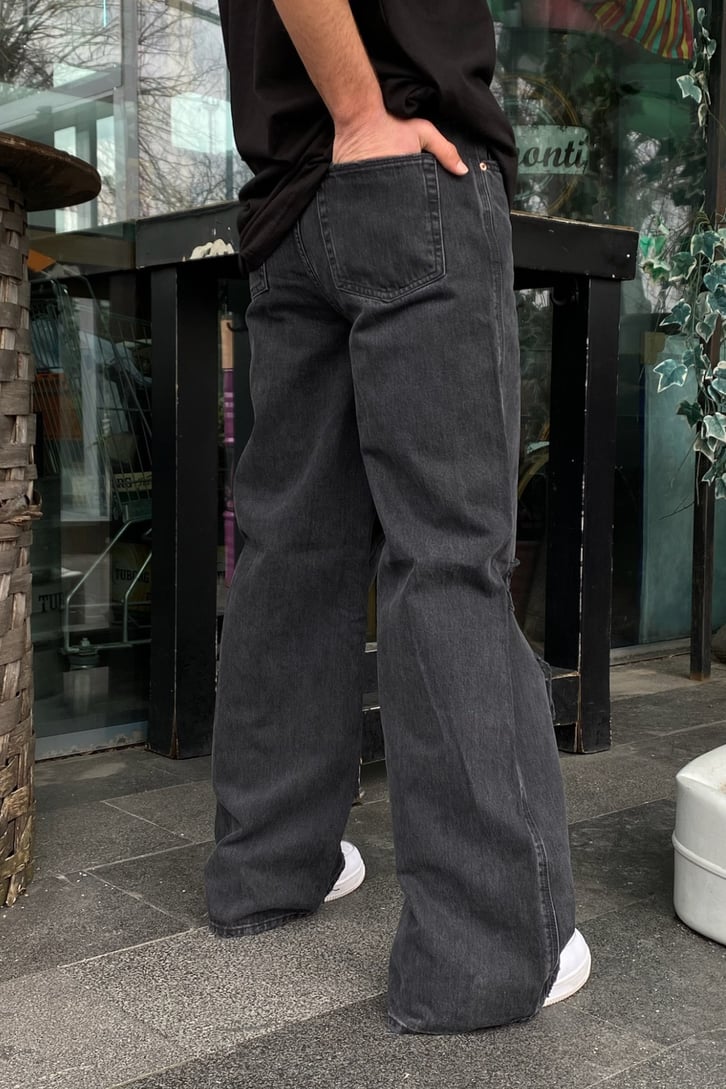 Distressed Super Baggy Antrasit Jean