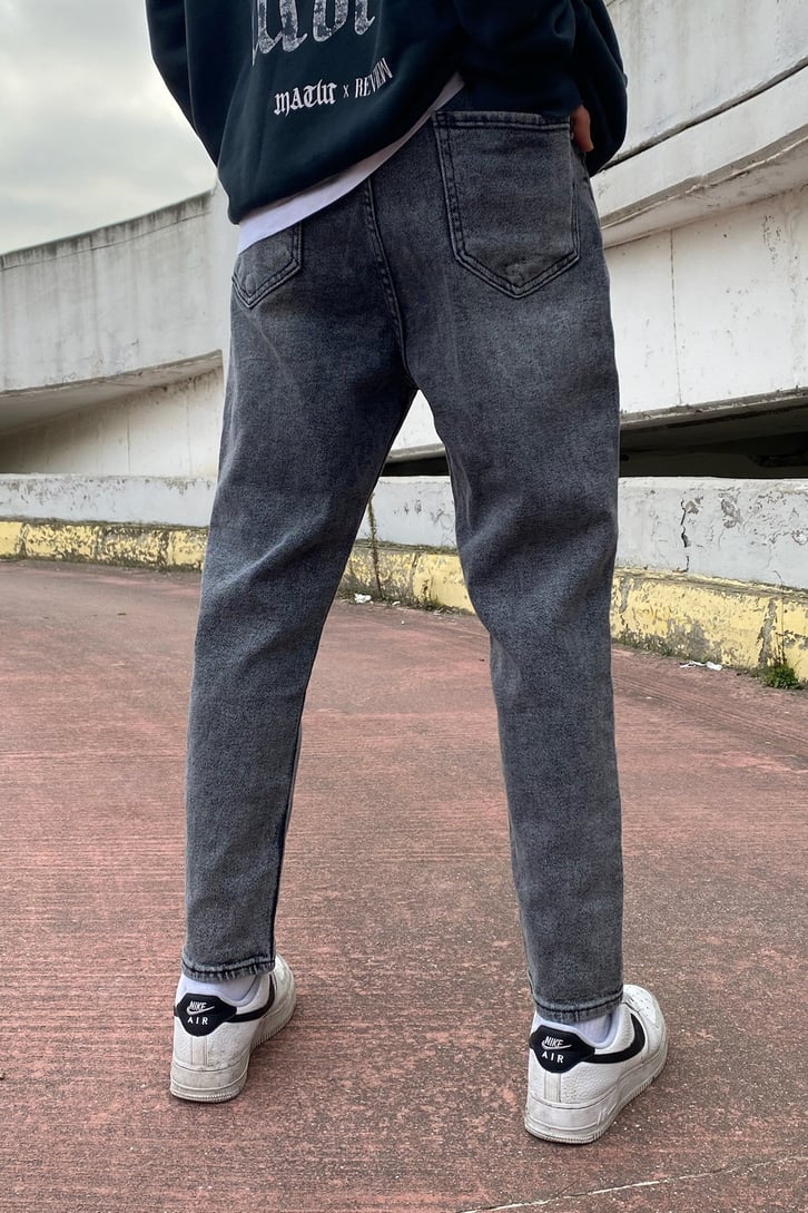 Distressed Yıkamalı Mom Fit Jean