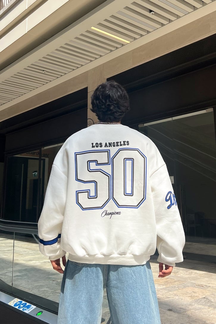 Dodgers Baskılı Oversize Sweatshirt