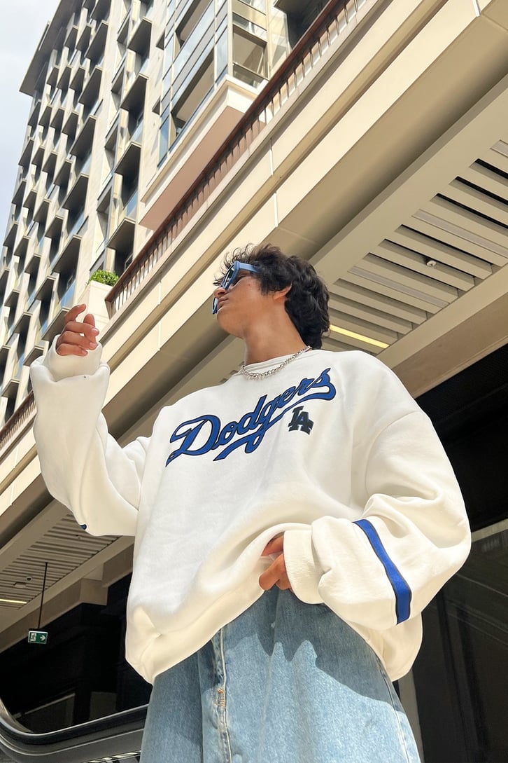 Dodgers Baskılı Oversize Sweatshirt
