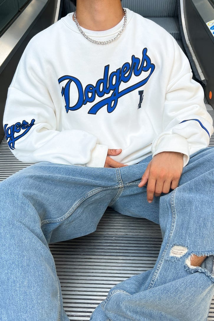 Dodgers Baskılı Oversize Sweatshirt