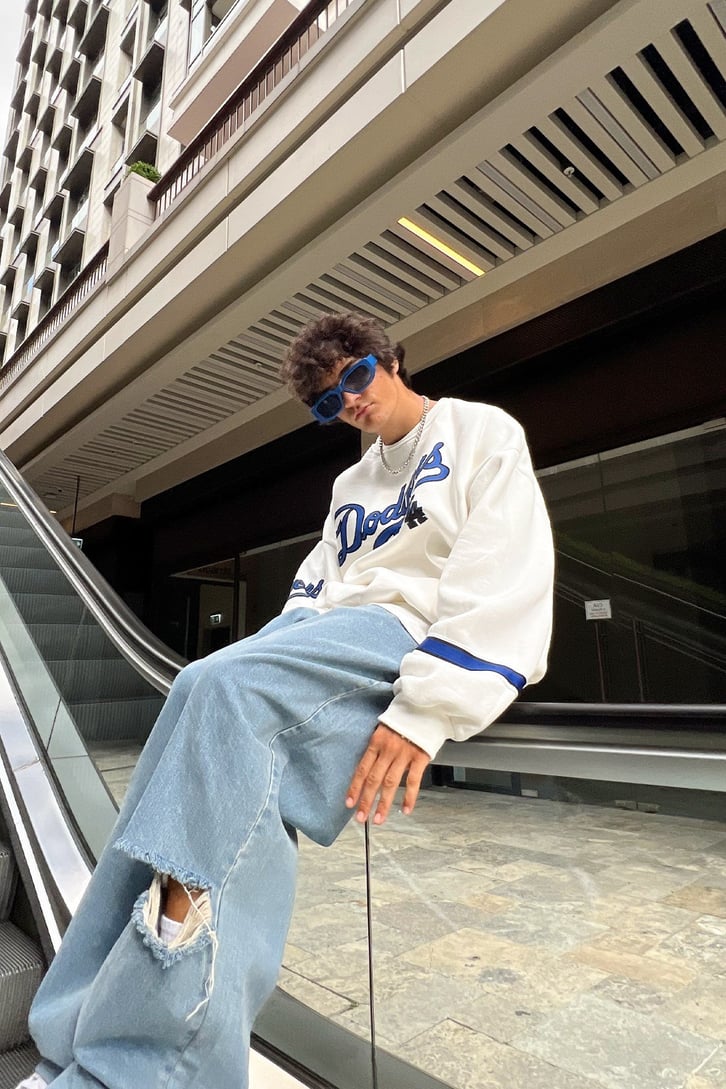 Dodgers Baskılı Oversize Sweatshirt