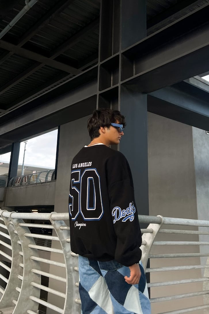 Dodgers Baskılı Oversize Sweatshirt