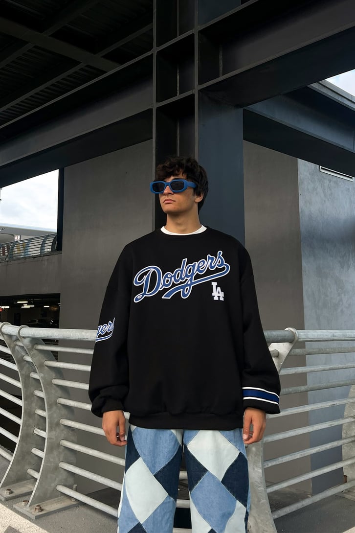 Dodgers Baskılı Oversize Sweatshirt