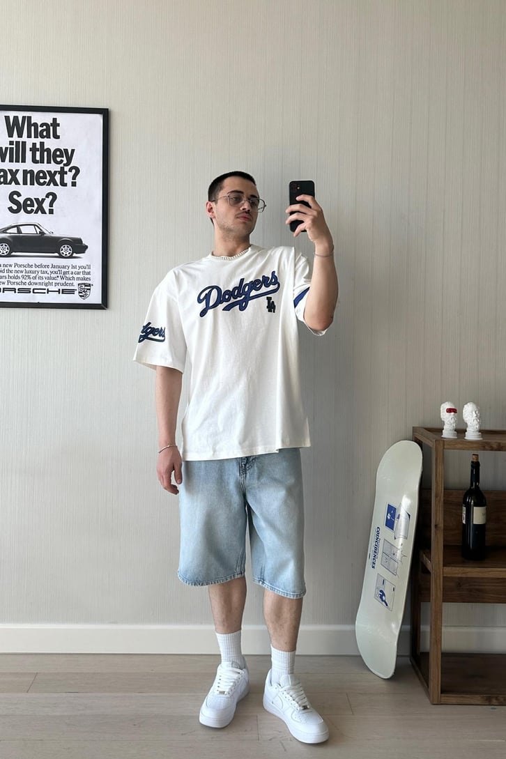 Dodgers Baskılı Oversize Tişört