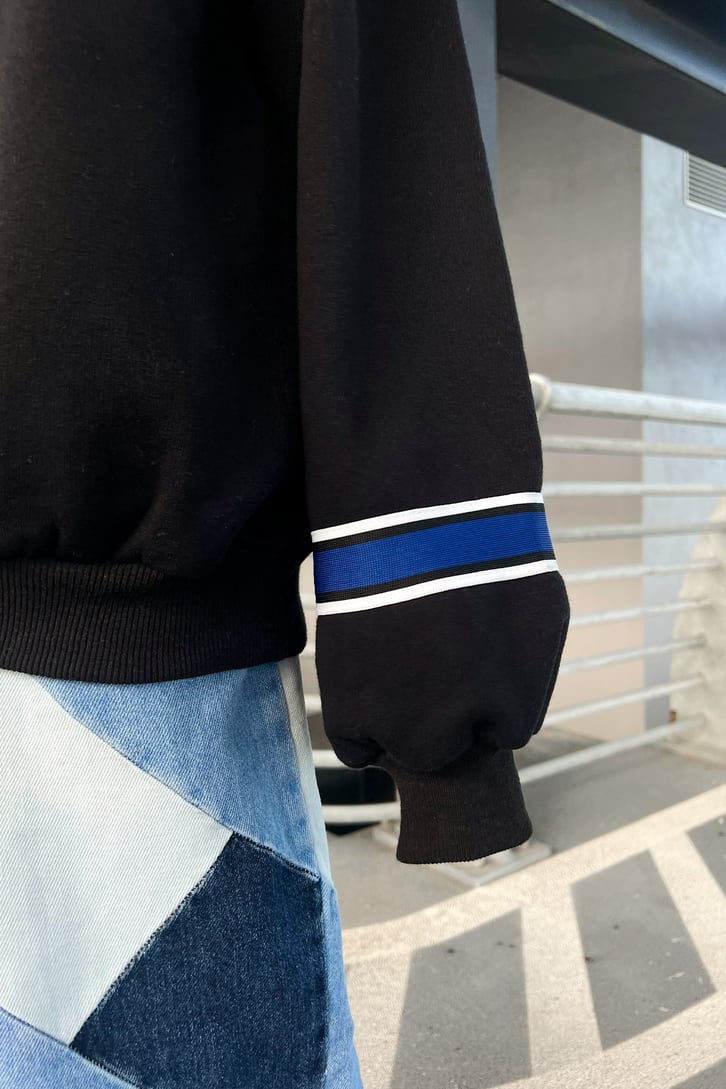 Dodgers Baskılı Siyah Oversize Sweatshirt