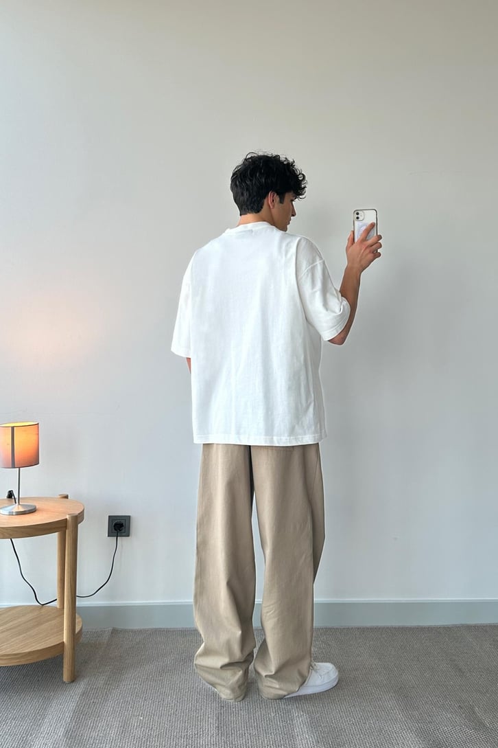 Dog Baskılı Siyah Oversize Tişört