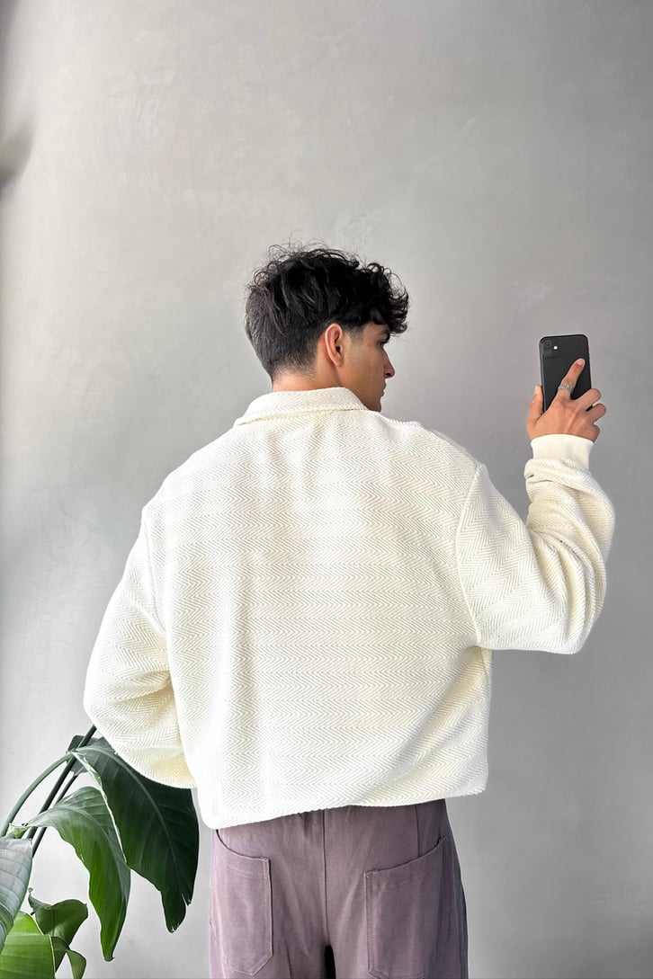 Dokulu Polo Yaka Sweatshirt