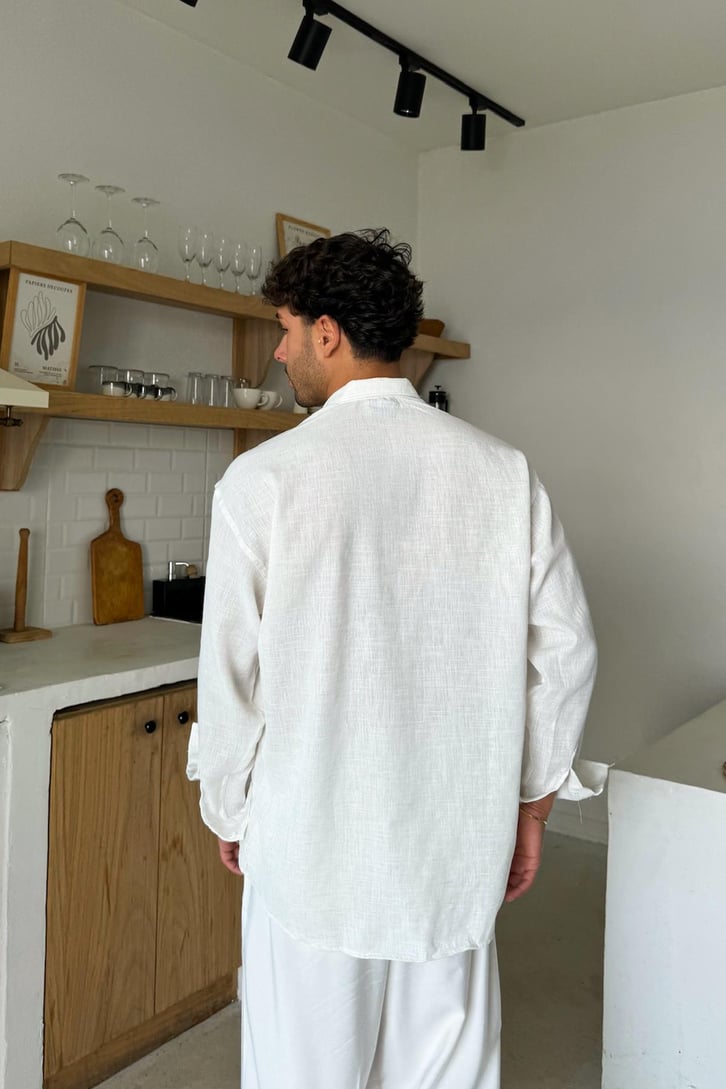 Dokumalı Oversize Gömlek