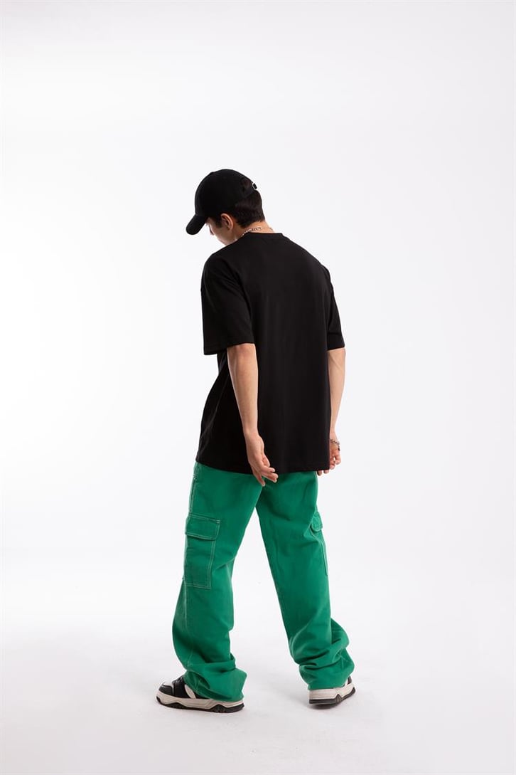 Dollars Nakışlı Oversize Tişört
