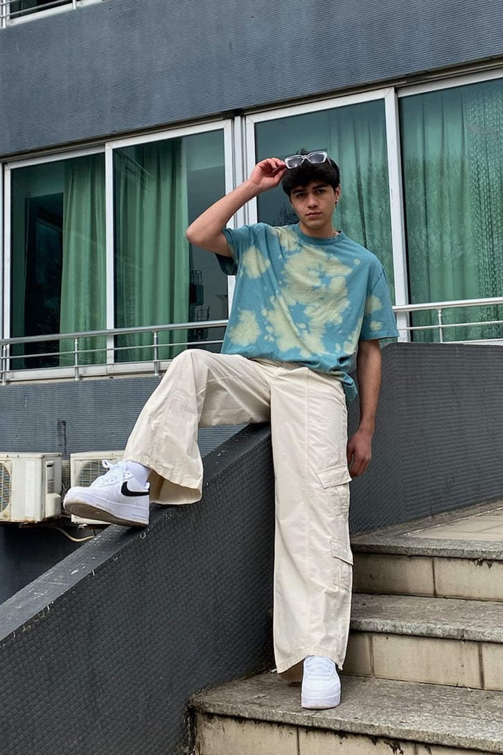 Double Color Tie-Dye Oversize Tee