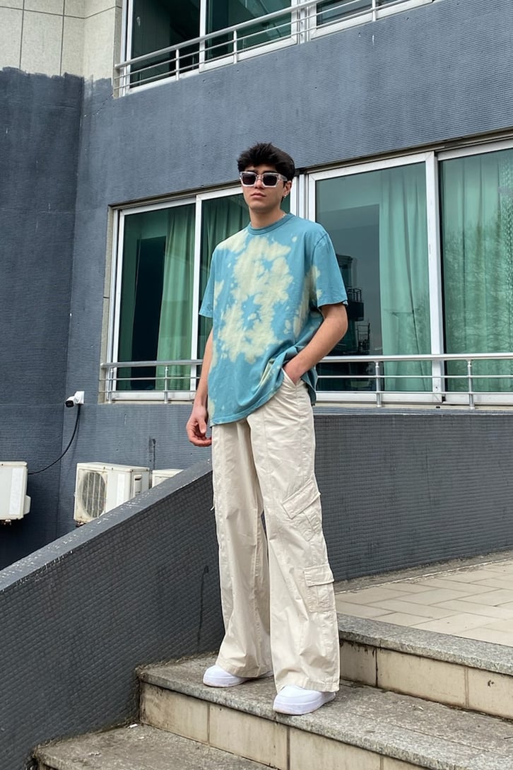 Double Color Tie-Dye Oversize Tee