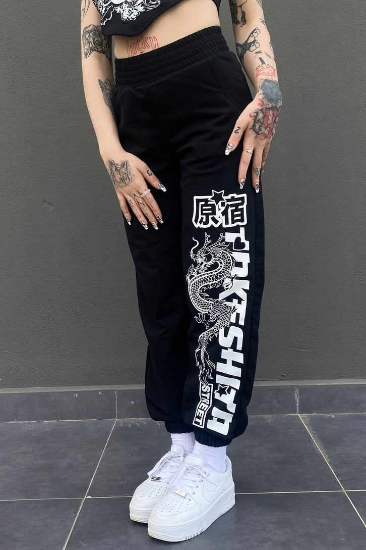 Dragon Baskılı Jogger Eşofman