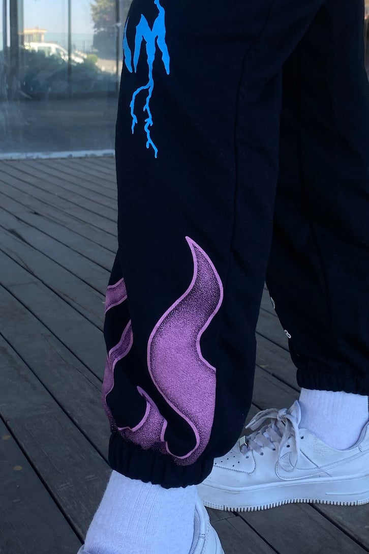 Dream Baskılı Siyah Sweatpant