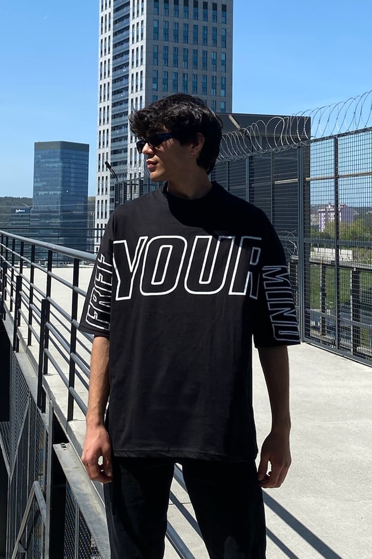 Drifter Teddy Baskılı Beyaz Oversize Tshirt