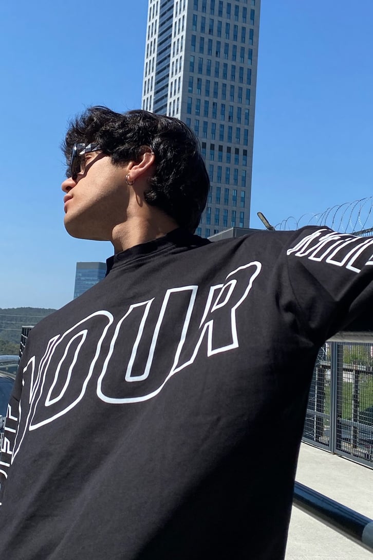 Drifter Teddy Baskılı Beyaz Oversize Tshirt