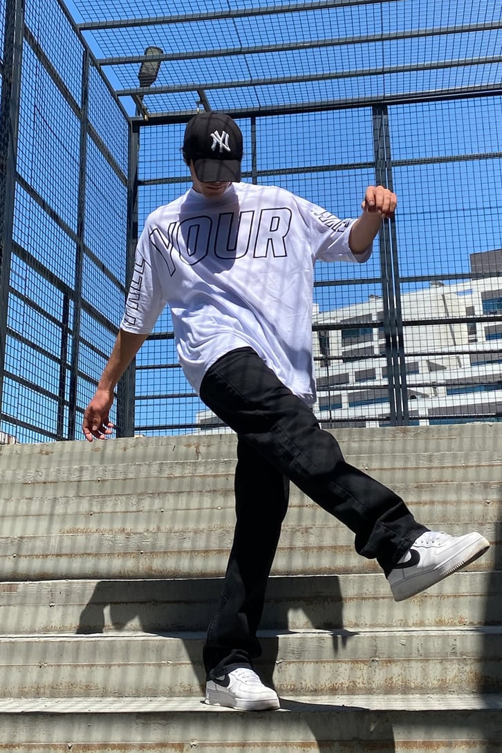 Drifter Teddy Baskılı Beyaz Oversize Tshirt