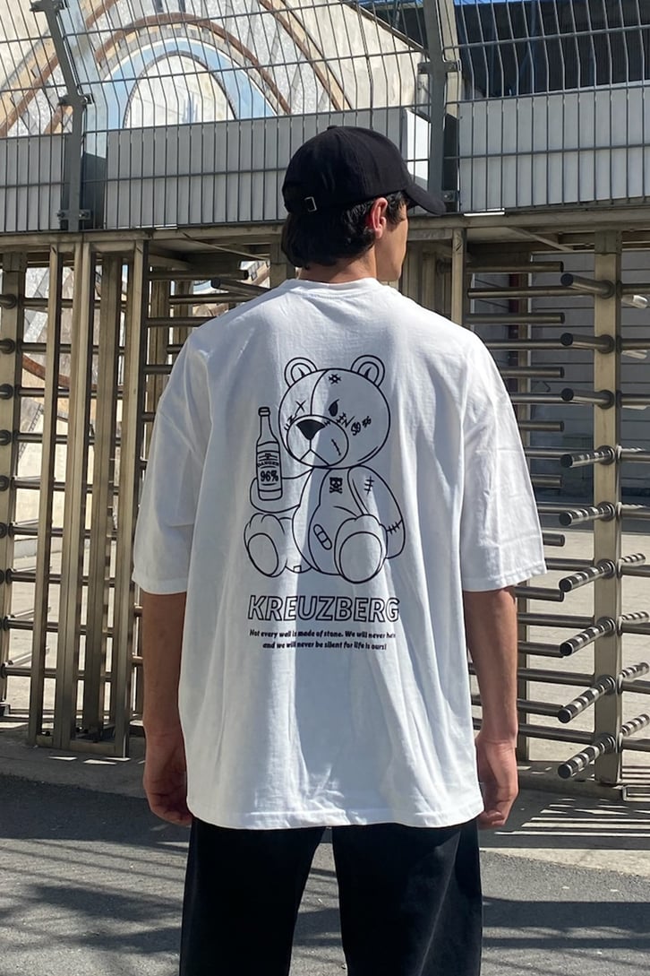 Drifter Teddy Baskılı Oversize Tshirt