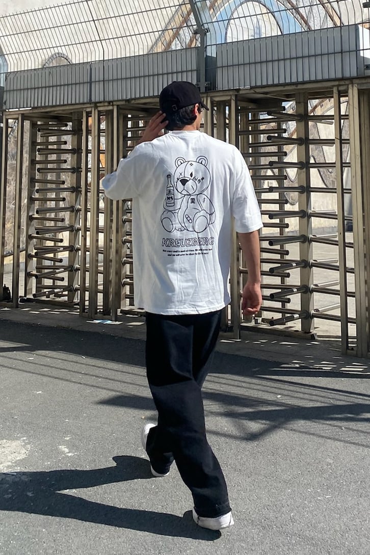 Drifter Teddy Baskılı Oversize Tshirt