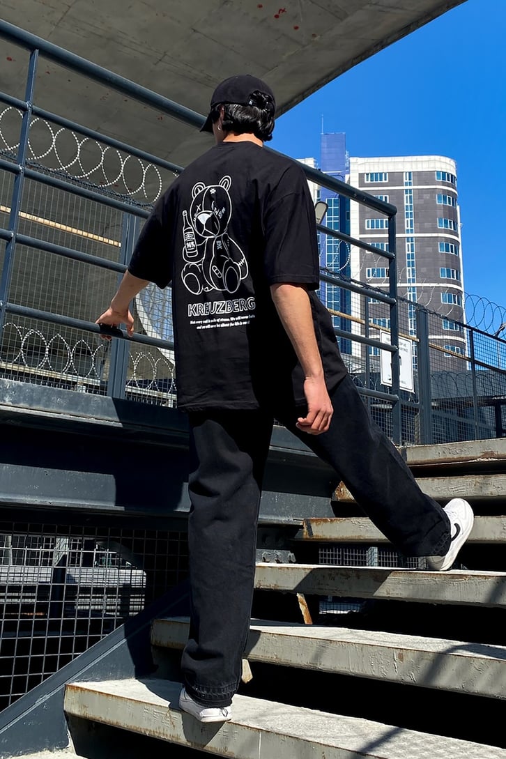 Drifter Teddy Baskılı Oversize Tshirt