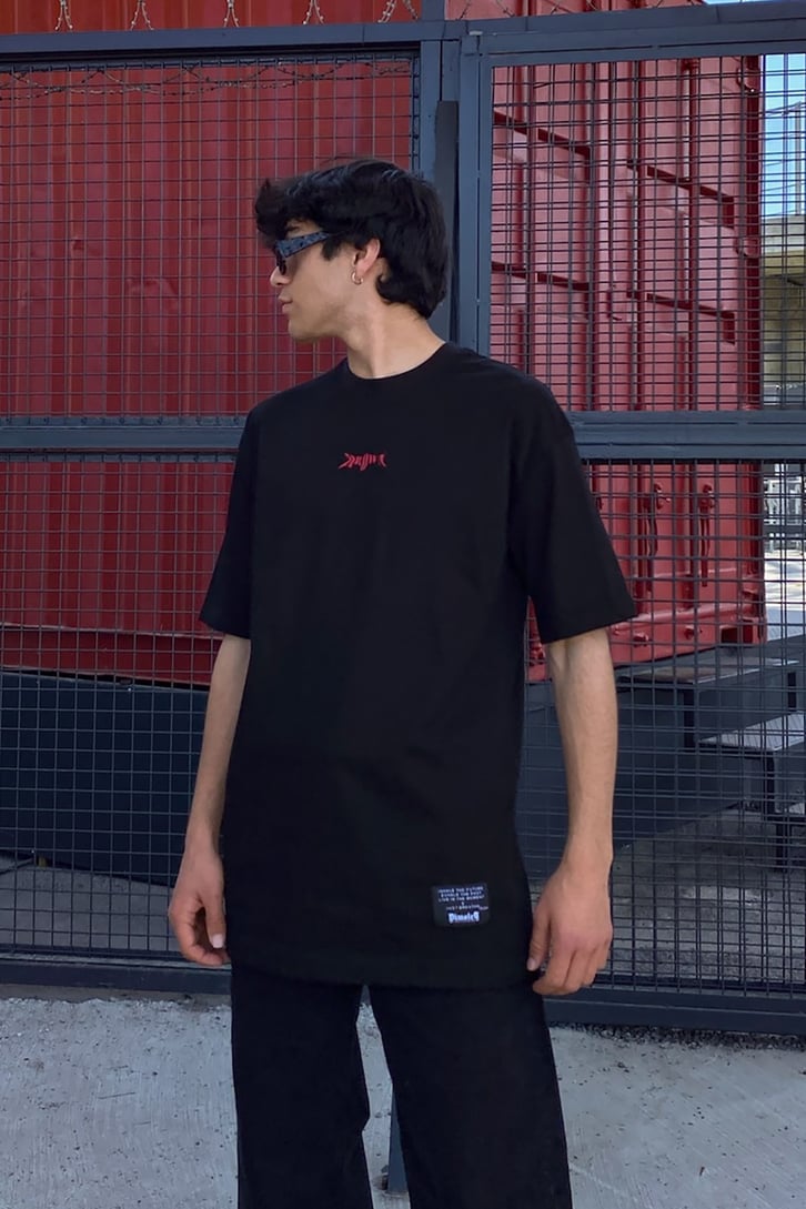 Drown Baskılı Oversize Tshirt