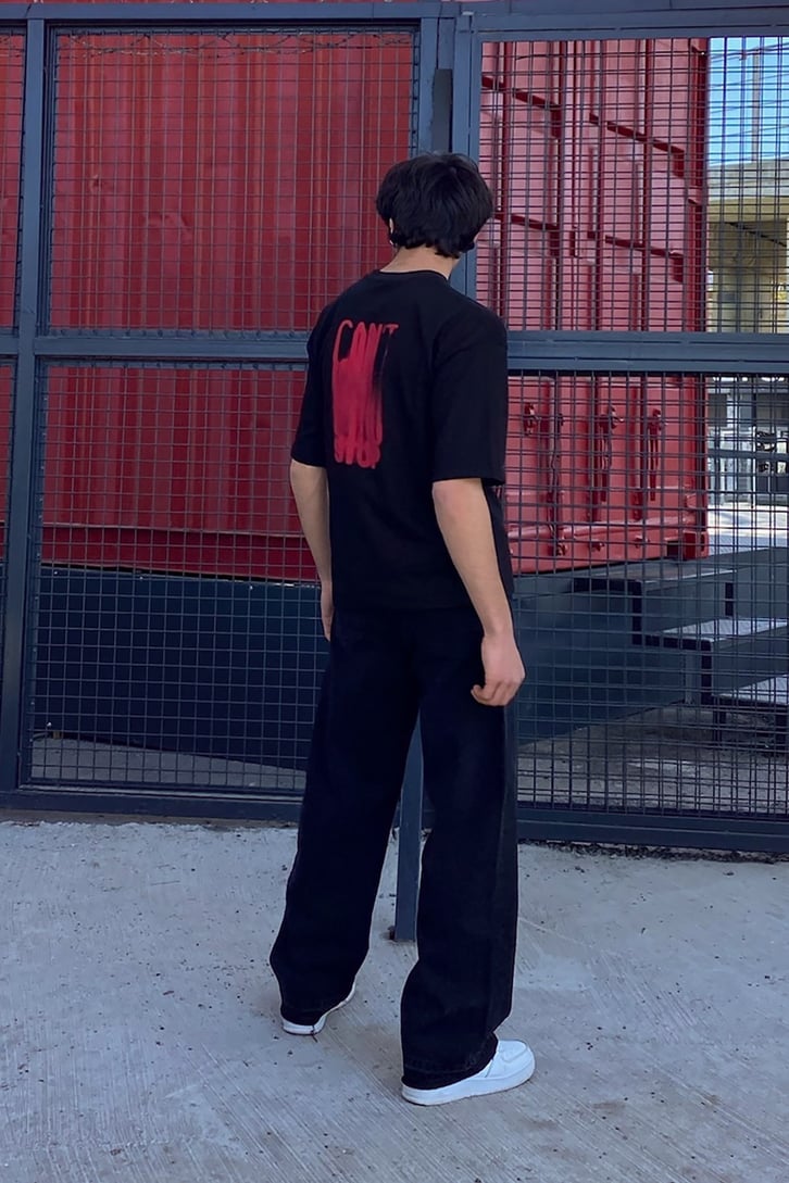 Drown Baskılı Oversize Tshirt