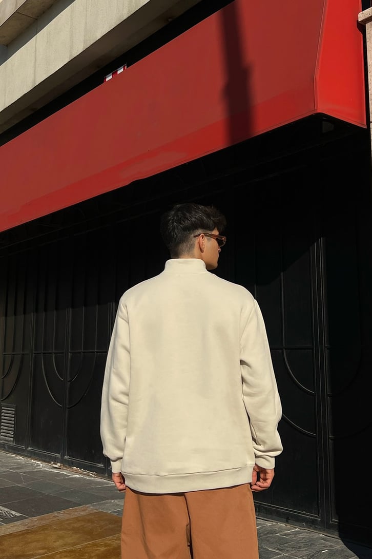 DSGN Studios Nakışlı Half-Zip Sweatshirt