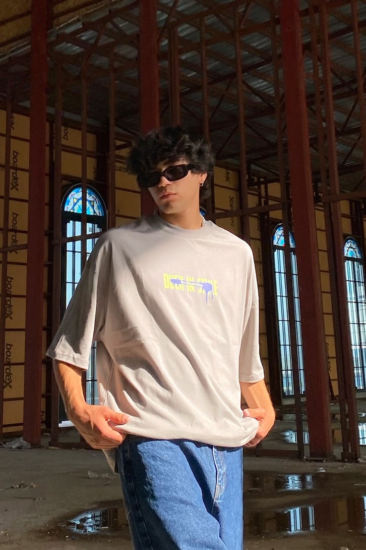 Duck Style Baskılı Oversize Tshirt