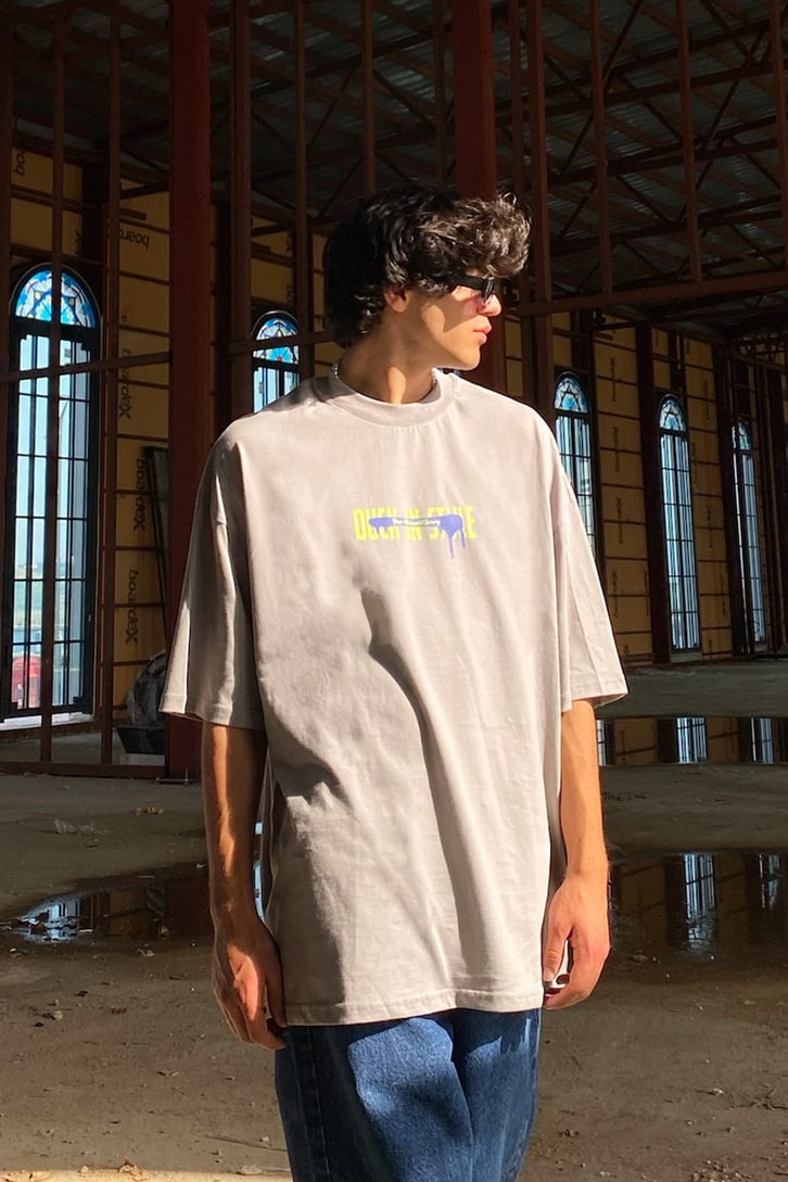 Duck Style Baskılı Oversize Tshirt
