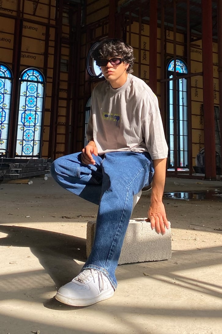 Duck Style Baskılı Oversize Tshirt