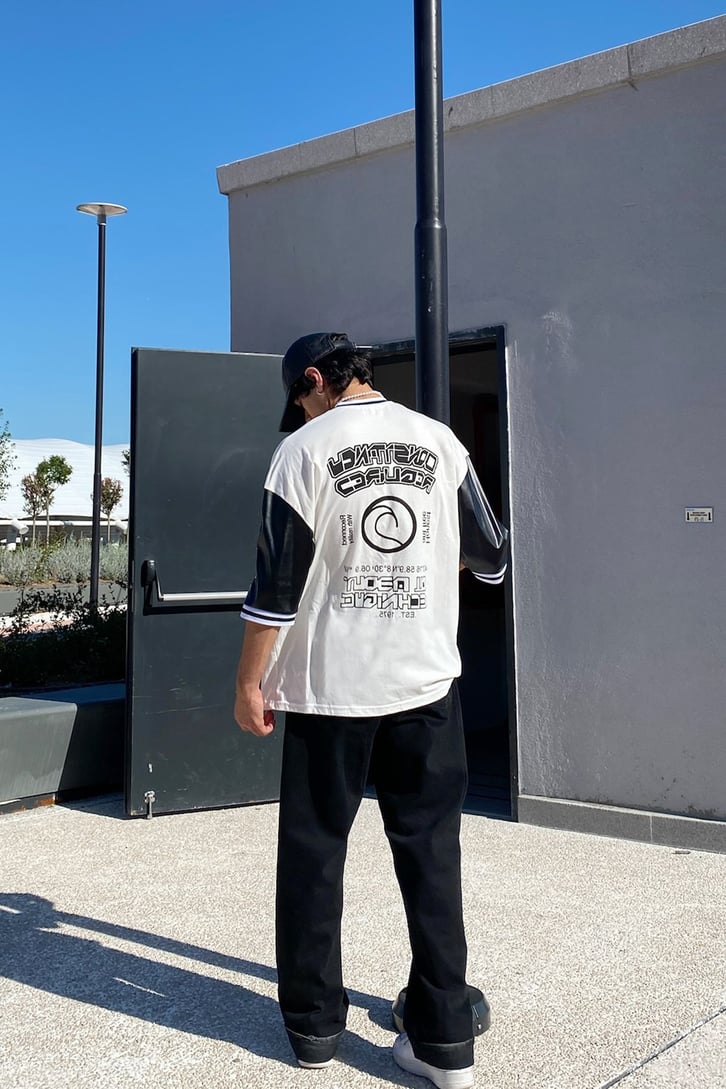 Dughead D. Baskılı Polo Yaka Siyah Oversize Tshirt