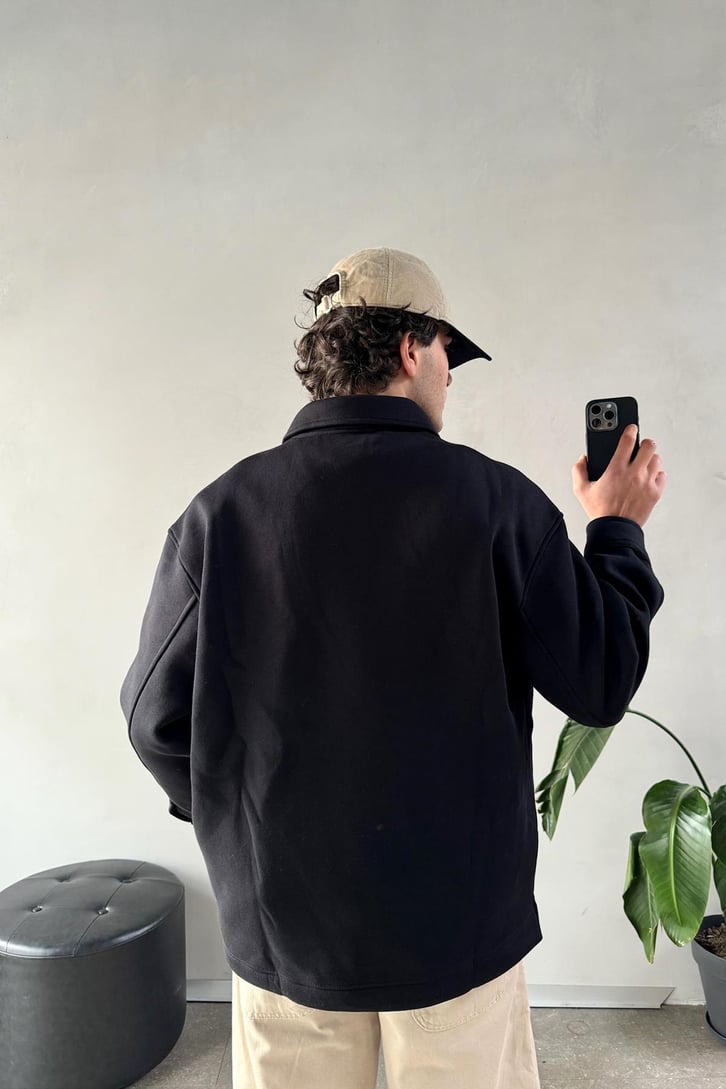 Düğmeli Polo Yaka  Sweatshirt